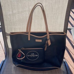 Coach Metro F24341 Saffiano Leather Tote/Wristlet